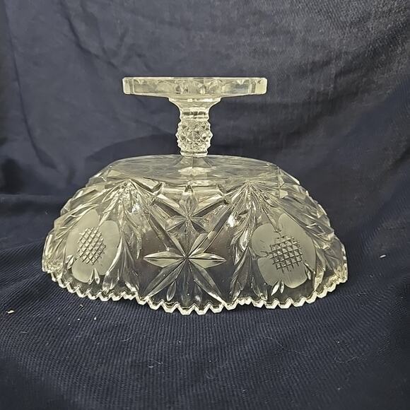 Stunning Jardiniere 24% Lead Hand Cut Lead Crystal Helena Stem Centerpiece 327 - Picture 7 of 11